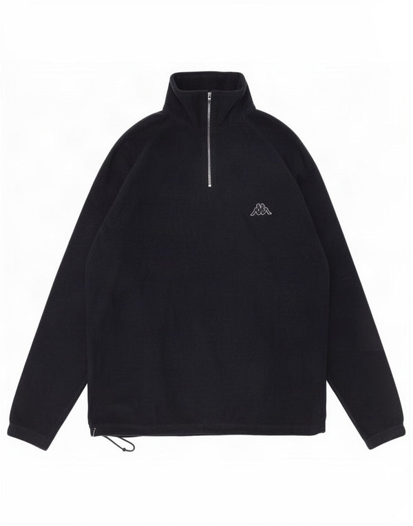 Kappa Pull Polaire Col Zippé Homme Bleu Marine Moyen Polyester