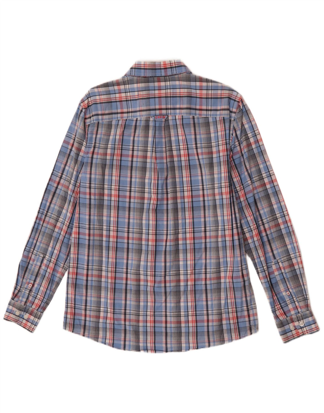 Crew Clothing Chemise classique pour homme en coton à petits carreaux bleus