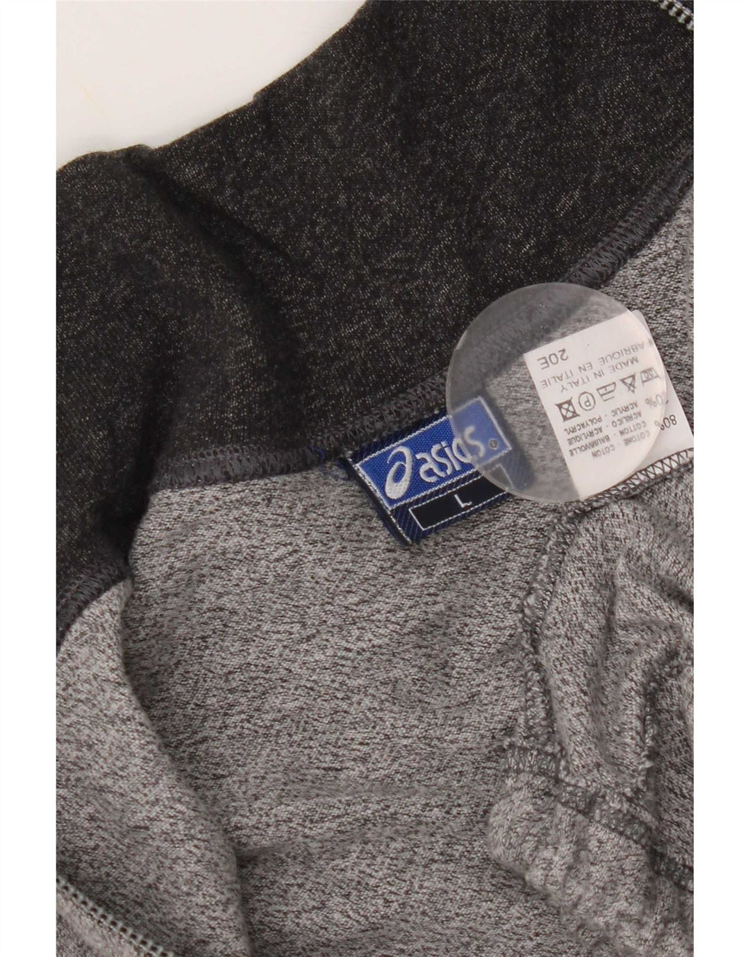 Asics Veste de survêtement pour femme UK 16 Large Gris Colorblock Coton