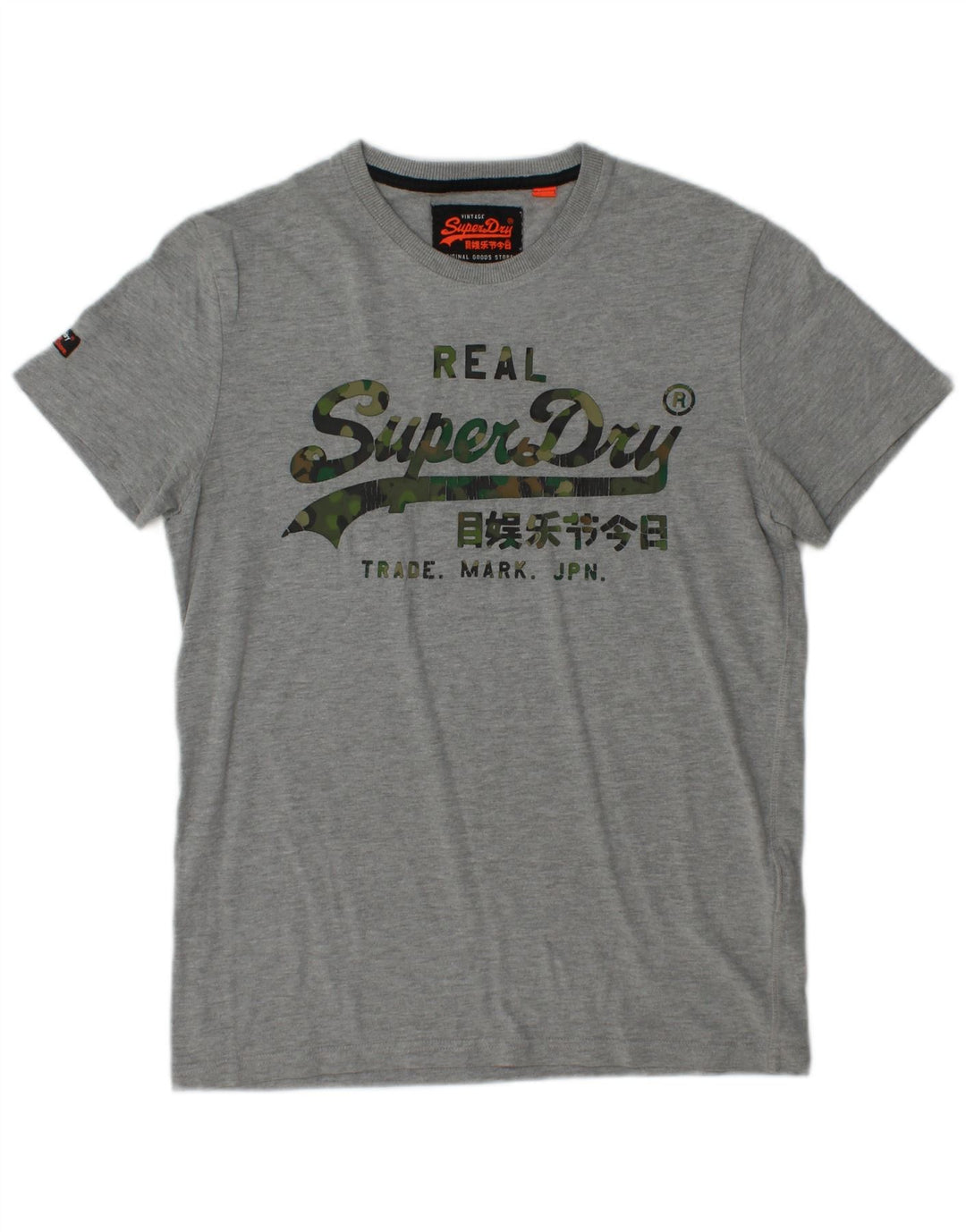 SUPERDRY T-Shirt Graphique Homme Gris Moyen Coton