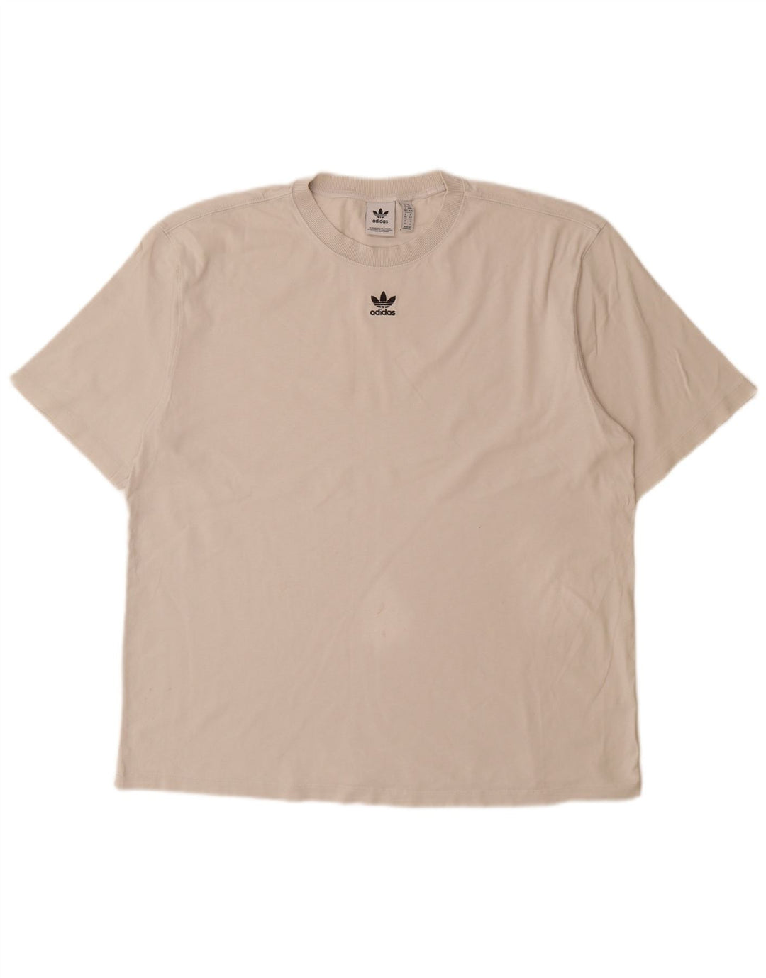 ADIDAS T-shirt graphique pour femme UK 14 Large Blanc