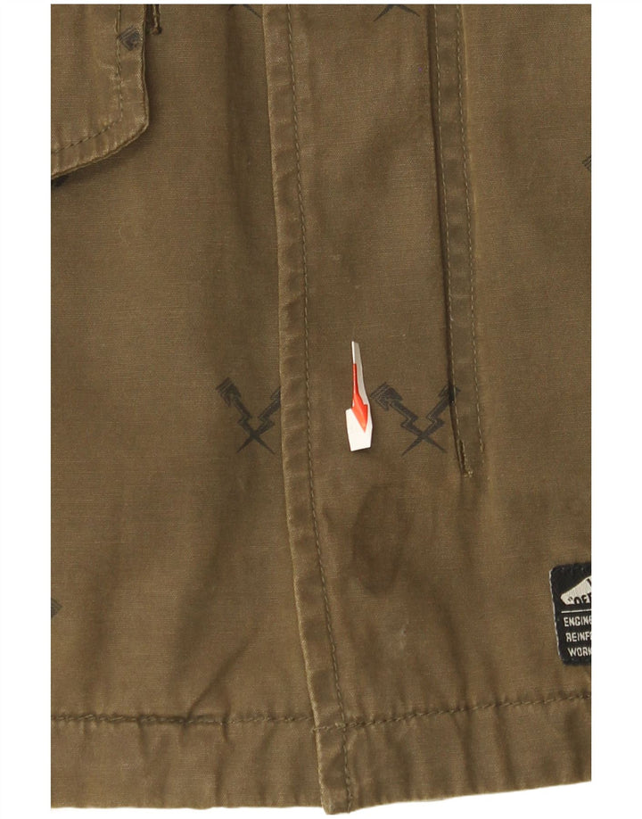 Vans Veste utilitaire à capuche pour homme UK 38 Kaki moyen géométrique