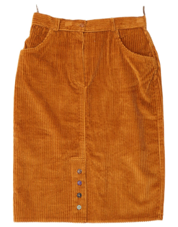 jupe en velours côtelé femme vintage IT 42 Medium W28 Beige