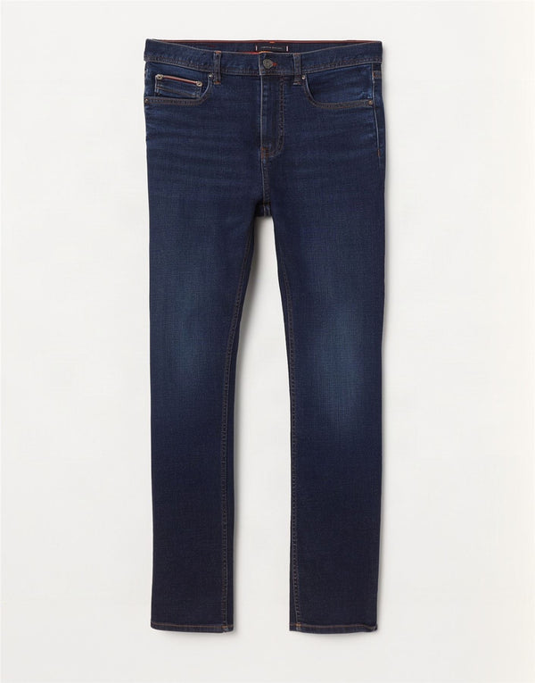 Tommy Hilfiger Jean droit Denton homme W34 L30 bleu marine coton