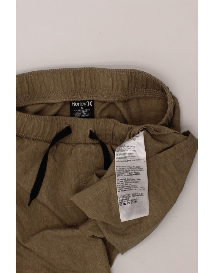 HURLEY Boys Sport Shorts 8-9 Years Small Brown Polyester Vintage Hurley and Second-Hand Hurley from Messina Hembry 