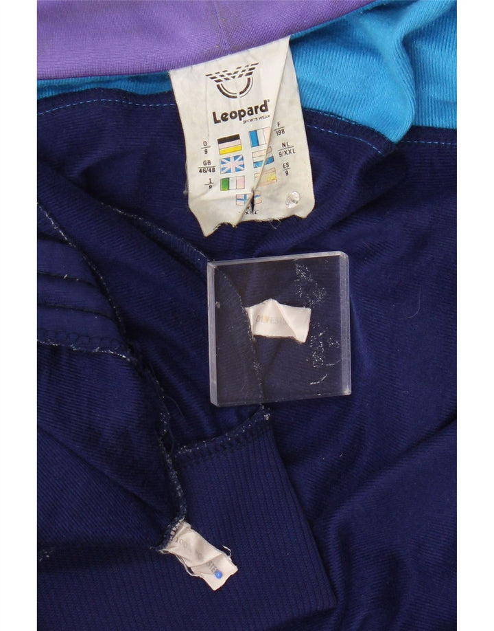 Leopard Survêtement Complet Homme UK 46/48 XL Bleu Marine Colorblock Polyester