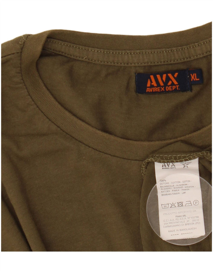 Avirex T-Shirt Homme Top XL Vert Coton