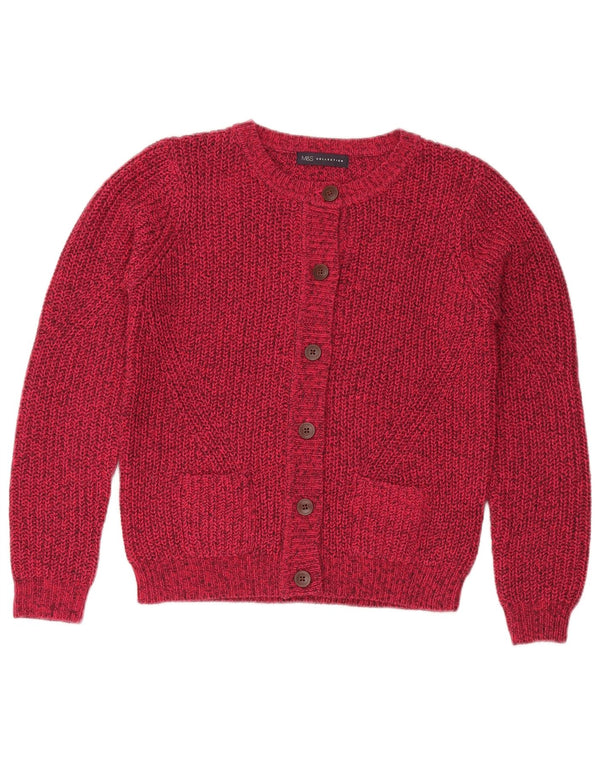 Marks & Spencer Pull cardigan surdimensionné pour femme UK 10 Petit rose moucheté