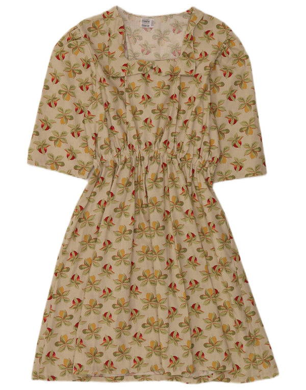 Masha Maria Robe trapèze pour femme UK 44 Beige moyen floral