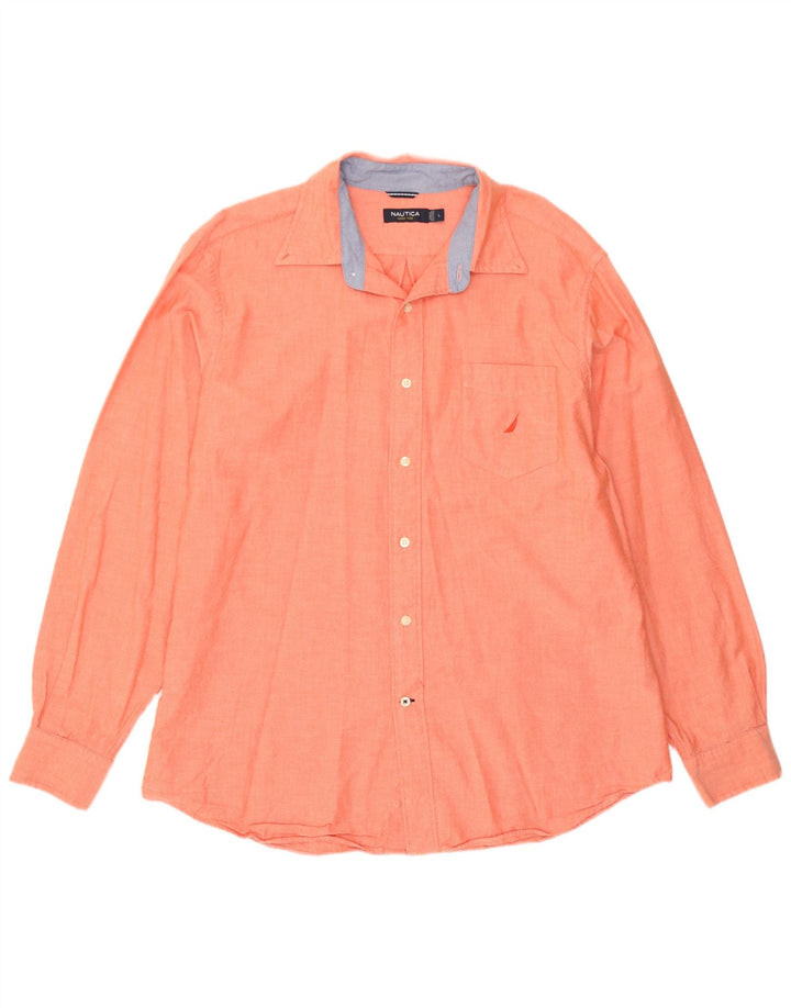 Nautica Chemise Homme Large Orange Coton