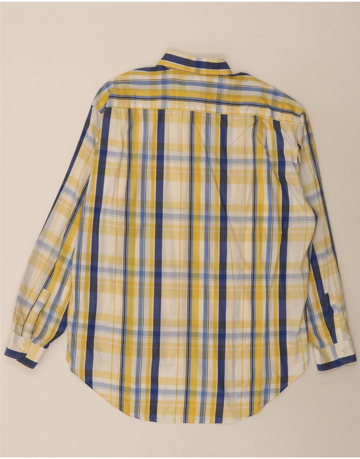 Stefanel Chemise Homme Grand Carreau Jaune Coton