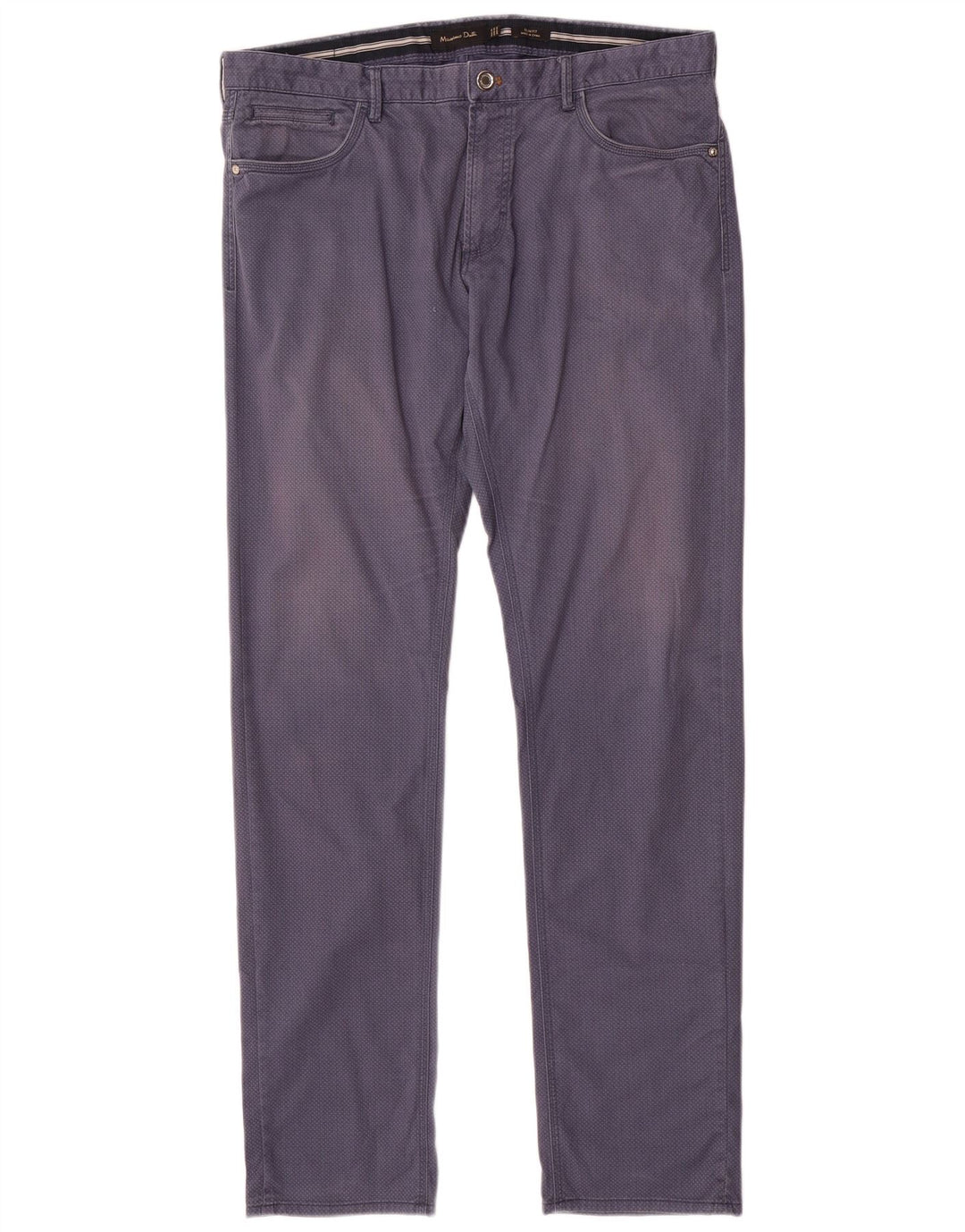 MASSIMO DUTTI Pantalon décontracté pour homme EU 44 Large W34 L33 Bleu marine à pois