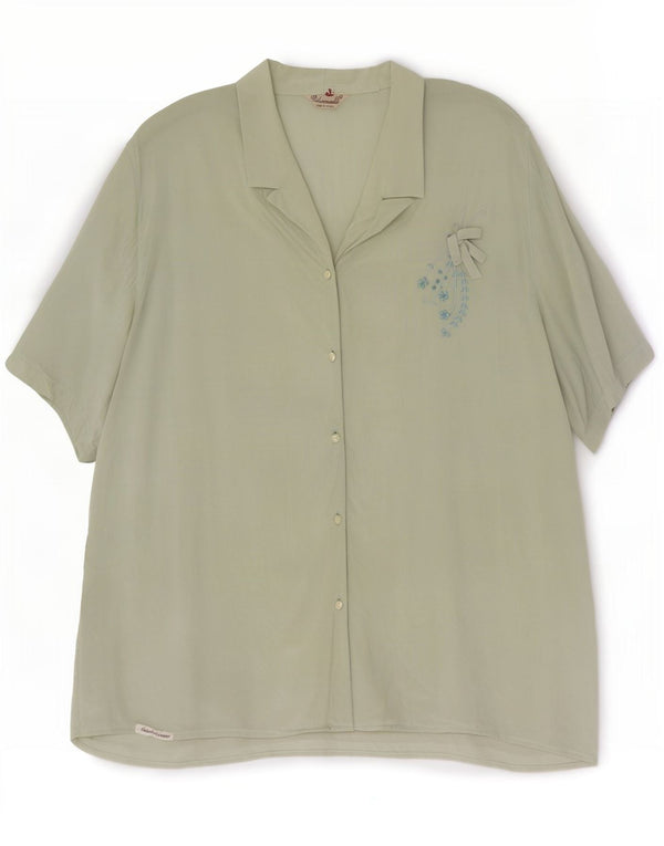 Padovanelle Chemisier à manches courtes pour femme IT 50 XL Vert Floral