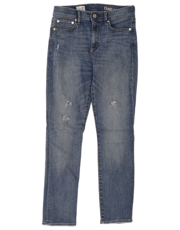 Gap Jean droit slim effet vieilli W28 L28 bleu coton