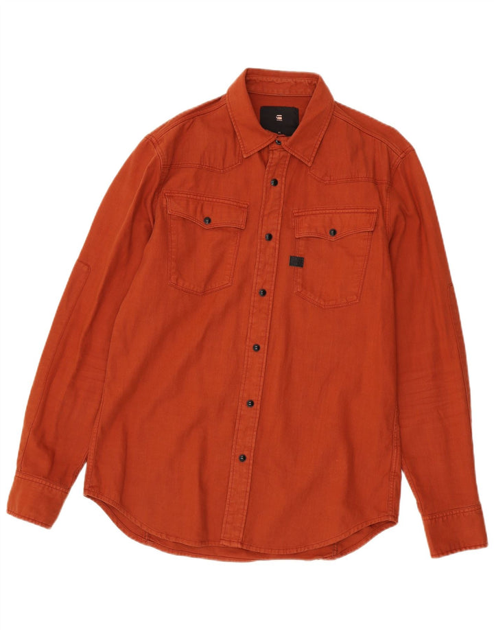 G-Star Chemise en Jean Homme Orange Moyen Coton