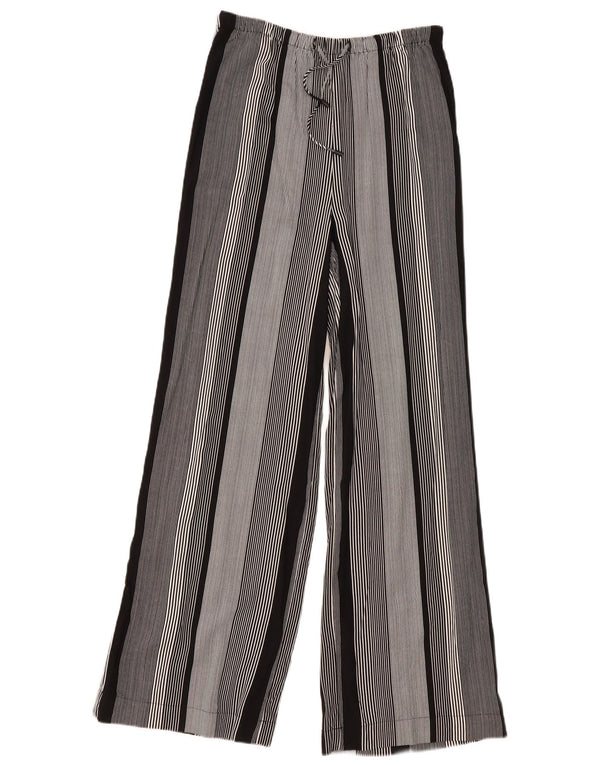 Marks & Spencer Pantalon décontracté à jambe large pour femme W30 L32 Noir rayé
