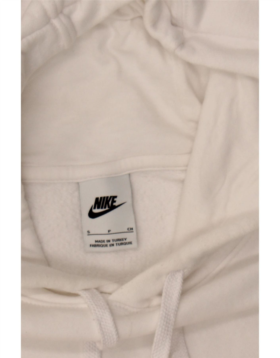 NIKE Mens Graphic Hoodie Jumper Small White Cotton Vintage Nike and Second-Hand Nike from Messina Hembry 