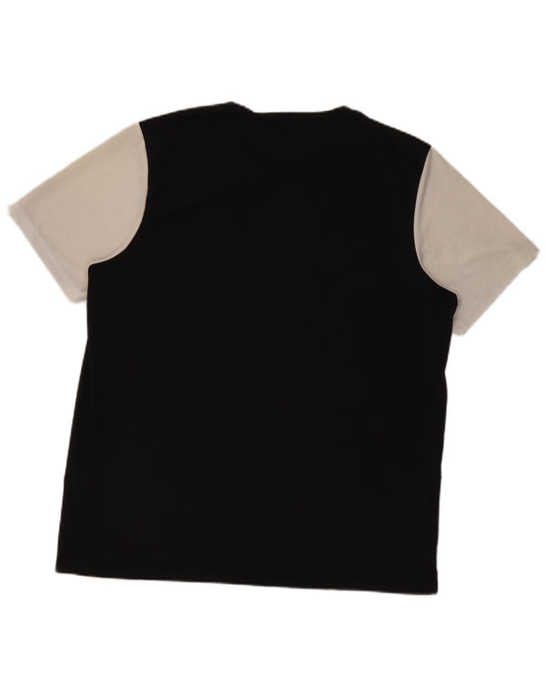 Adidas Hommes Aeroready T-Shirt Top XL Noir Colorblock Polyester