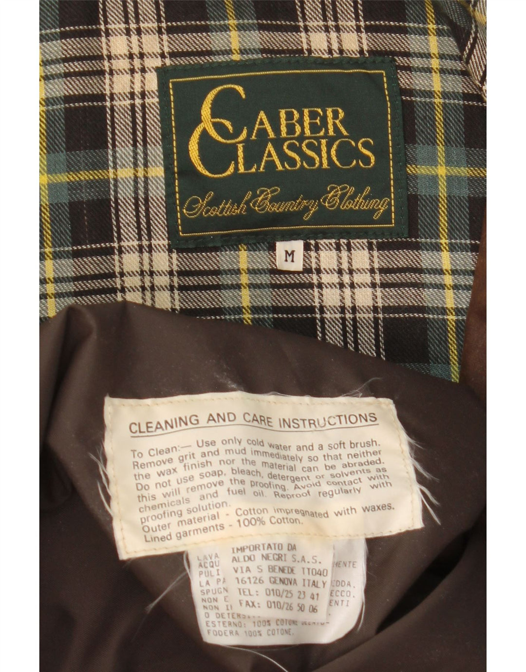 Caber Classics Veste en coton ciré pour homme UK 38 Coton marron moyen