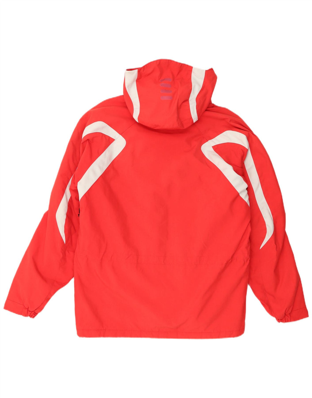 Fila Veste de ski à capuche pour homme UK 38 Medium Red Colourblock Nylon