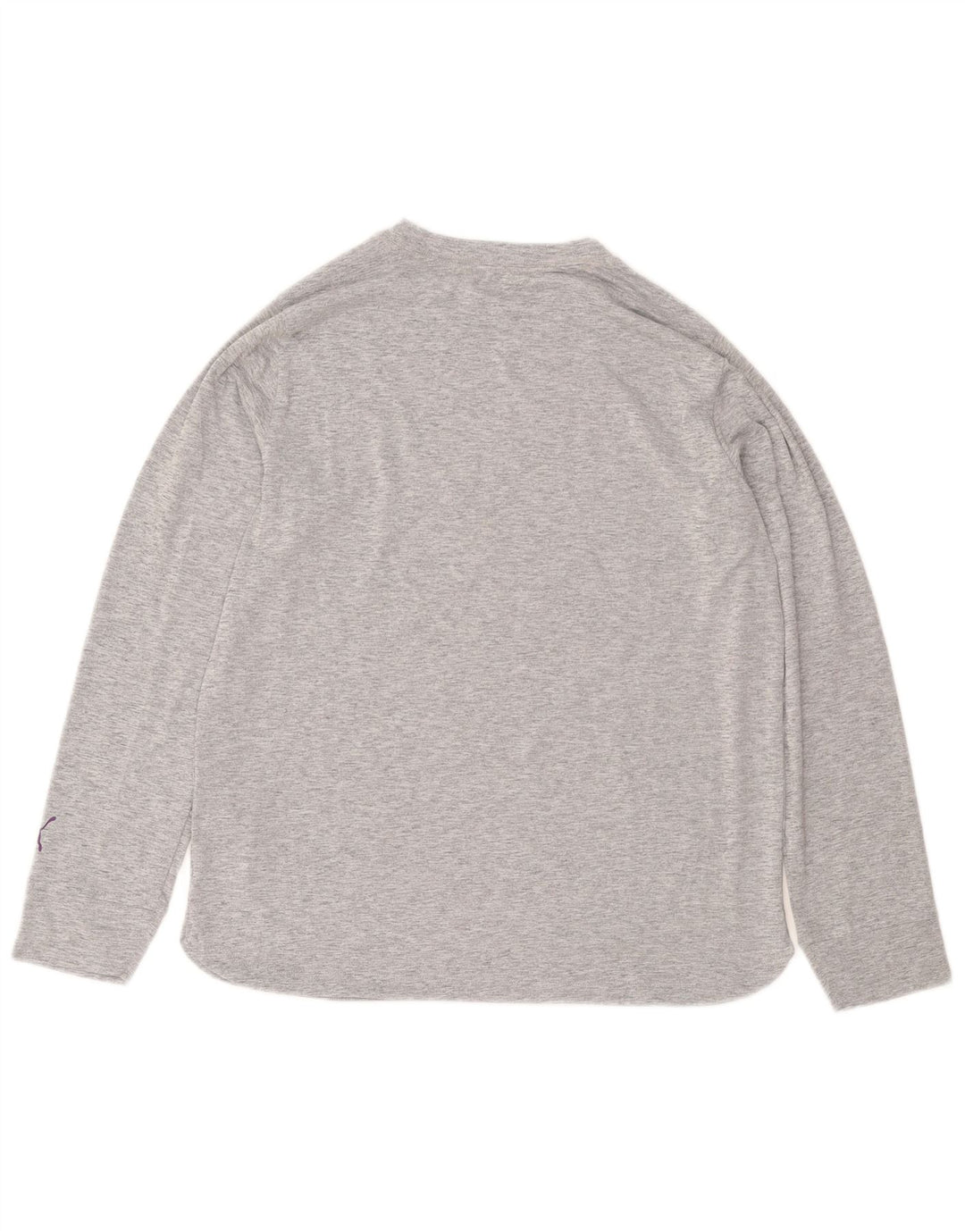 PUMA Haut graphique à manches longues pour femme UK 44 Polyester moucheté gris moyen