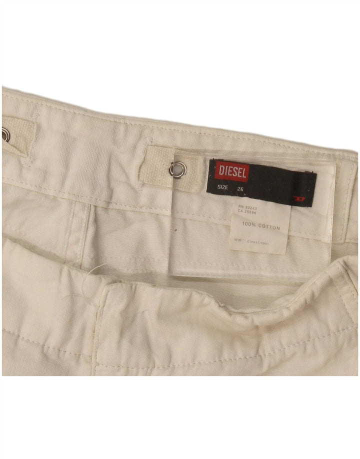 Diesel Short Chino Femme W26 Petit Coton Blanc