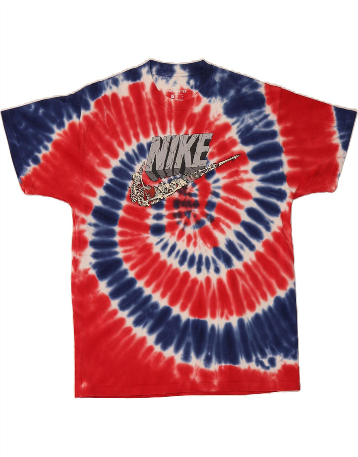 NIKE Mens Graphic T-Shirt Top Medium Red Tie Dye Cotton Vintage Nike and Second-Hand Nike from Messina Hembry 
