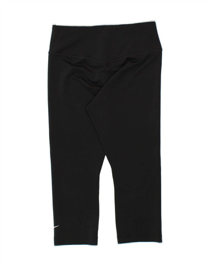 NIKE Womens Capri Tracksuit Trousers UK 12 Medium  Black Polyester Vintage Nike and Second-Hand Nike from Messina Hembry 