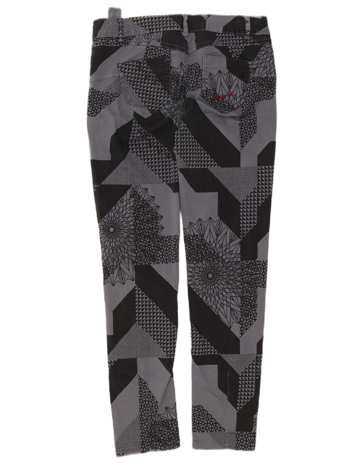 Desigual Pantalon décontracté slim femme W32 L29 Gris Patchwork Coton