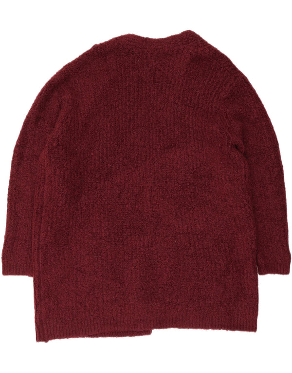 Marks & Spencer Pull cardigan ouvert long pour femme UK 16 Large Bordeaux