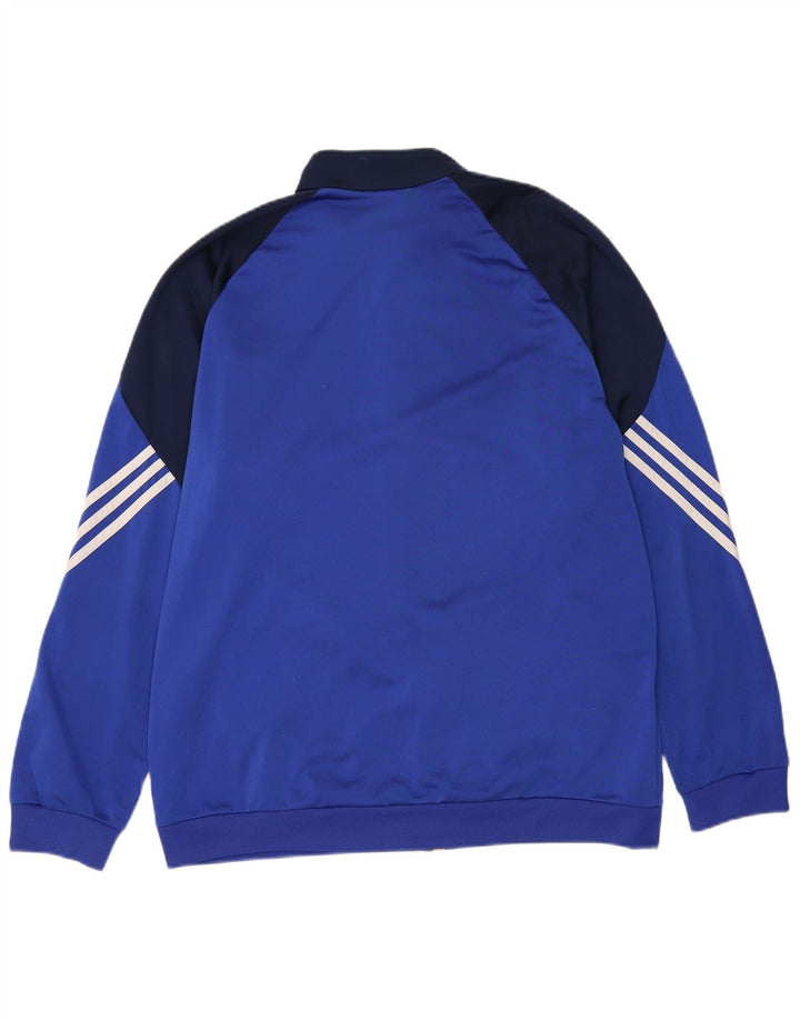 Adidas Veste de survêtement pour homme XL Bleu Colorblock Polyester