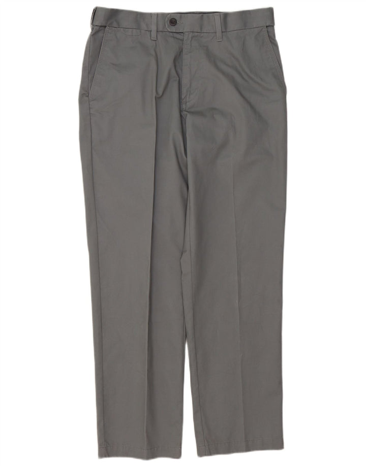 Marks & Spencer Pantalon de Costume Droit Homme W32 L29 Gris Coton