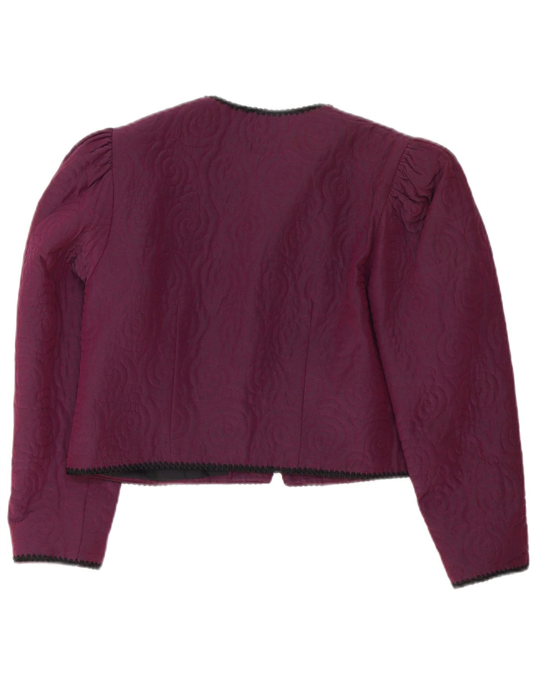 Veste Boléro Femme Vintage UK 14 Viscose Violet Moyen