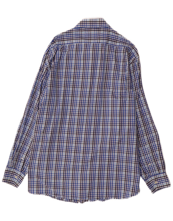 Tommy Hilfiger Chemise coupe régulière pour homme Taille 17 XL Bleu Vichy Coton