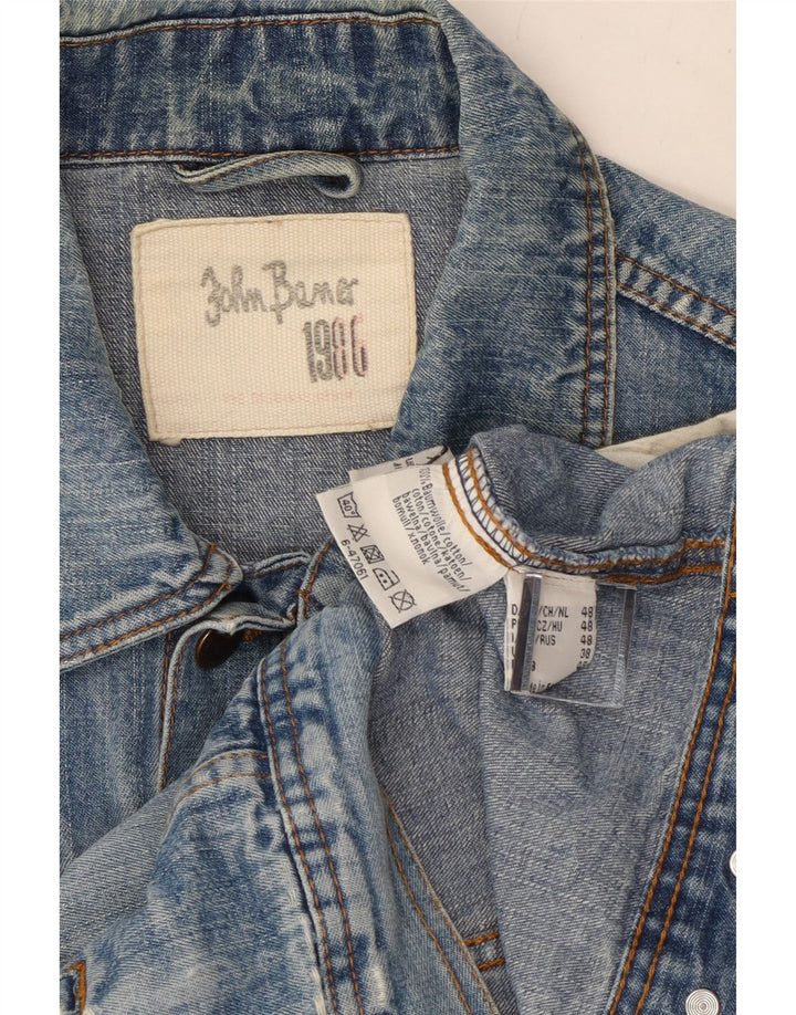 John Baner Veste en jean pour homme UK 38 Bleu moyen Coton