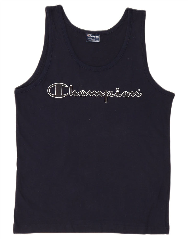 Champion Débardeur Graphique Homme Petit Bleu Marine Coton