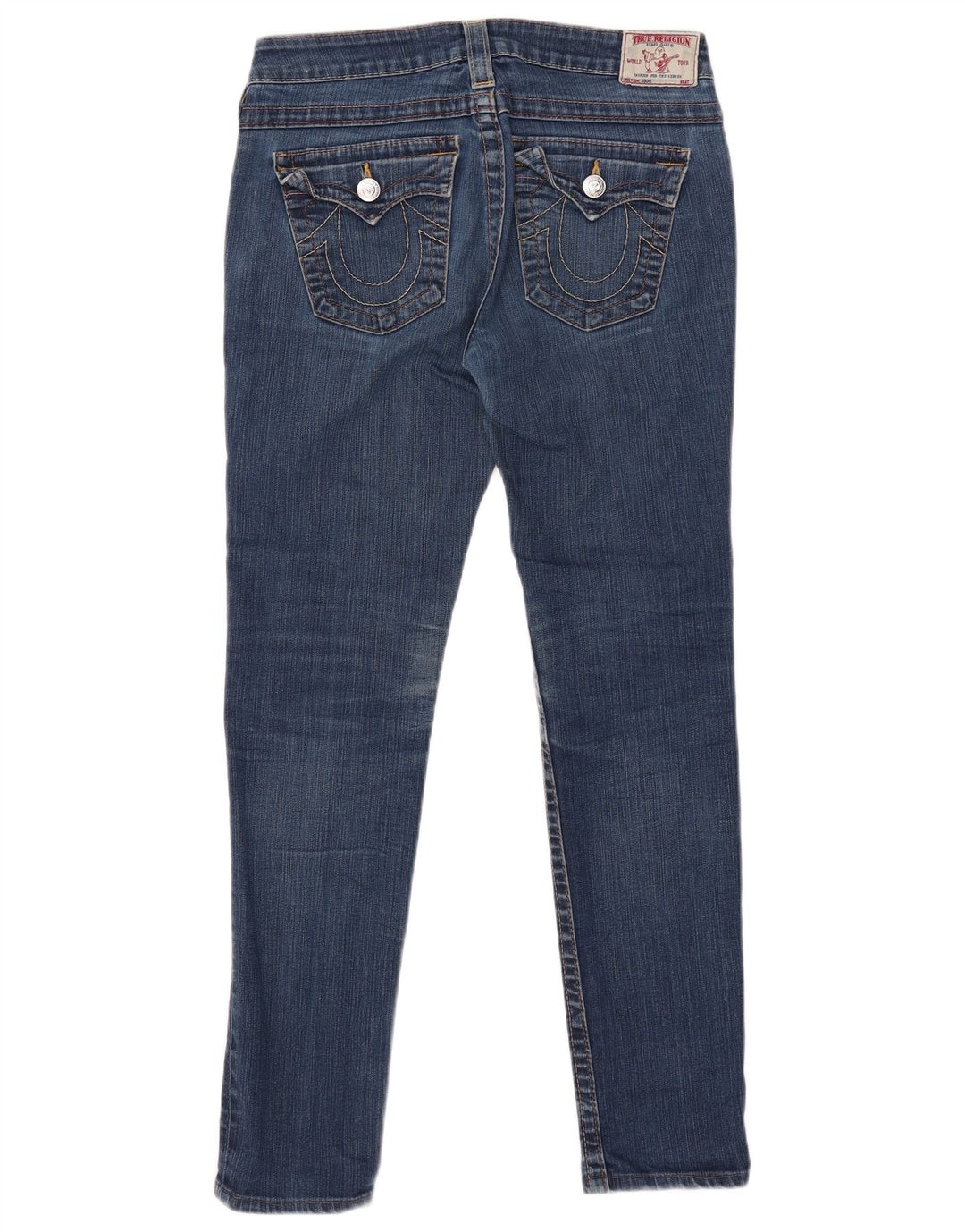 TRUE RELIGION Jean Slim Femme W30 L30 Bleu Coton