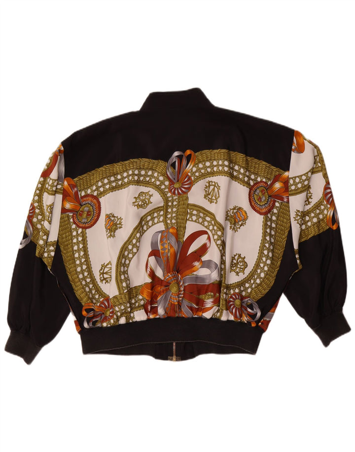 Felicia Veste bomber surdimensionnée à motif abstrait pour femme EU 44 XL Noir