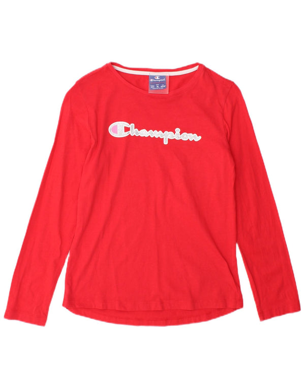 Champion Garçon Graphique Haut Manches Longues 13-14 ans XL Rouge