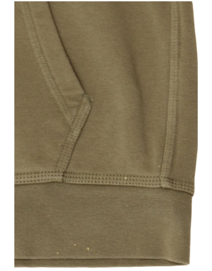 Nike Pull à capuche zippé pour homme Petit coton kaki