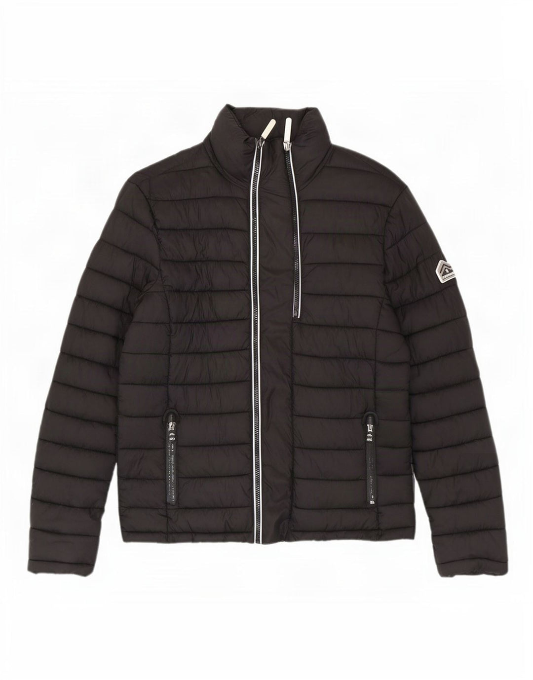 Superdry Veste matelassée pour hommes UK 38 Medium Black Nylon