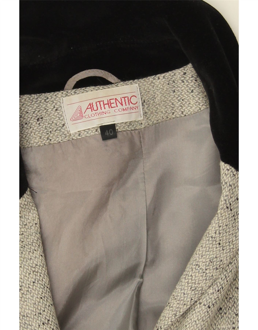 VINTAGE Womens Overcoat IT 40 Small Grey Flecked Virgin Wool Vintage Vintage and Second-Hand Vintage from Messina Hembry 