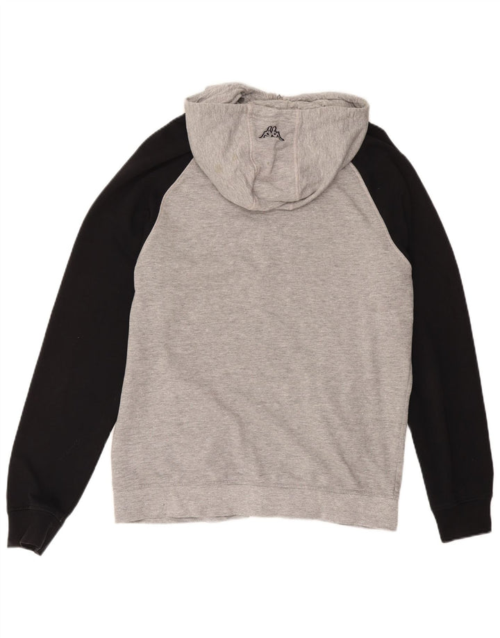 KAPPA Pull à capuche zippé pour homme, grand color block, gris