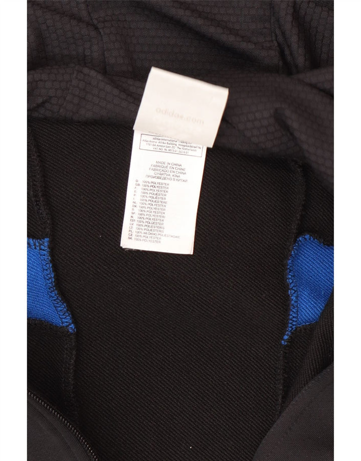 Adidas Pull à capuche zippé pour homme Noir moyen Polyester Sports