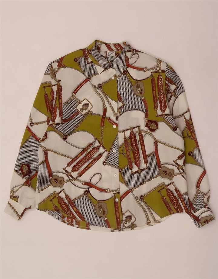 Primavera Firenze Chemisier à motif abstrait pour femme UK 14 Large Multicol