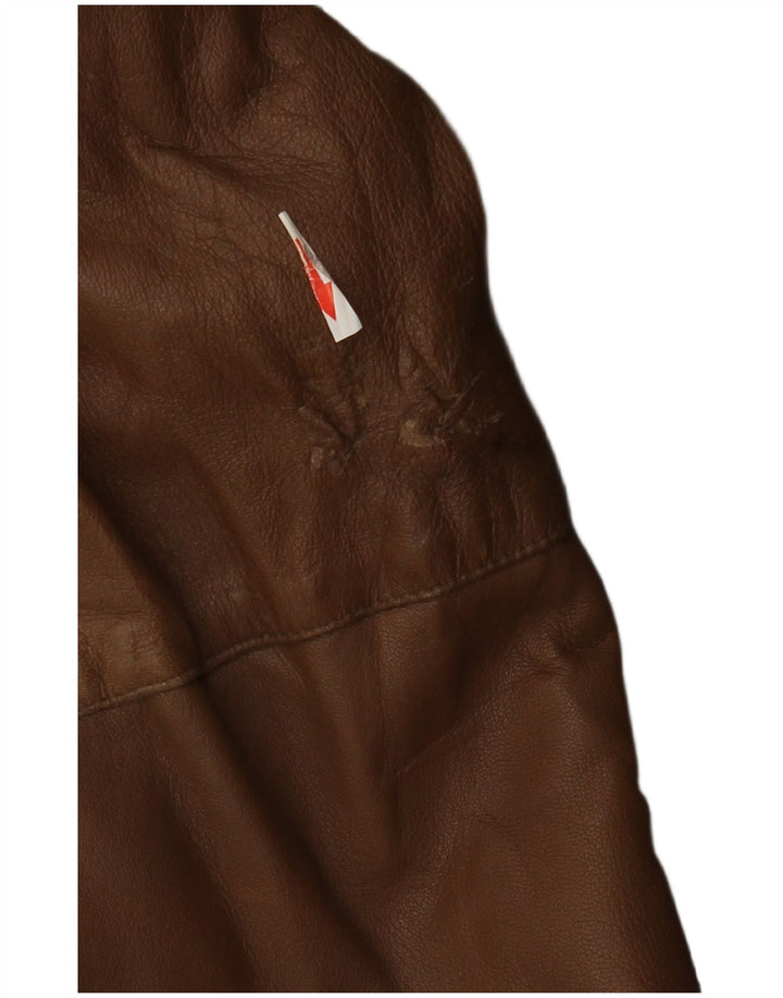 Veste en cuir homme vintage IT 58 4XL Cuir marron