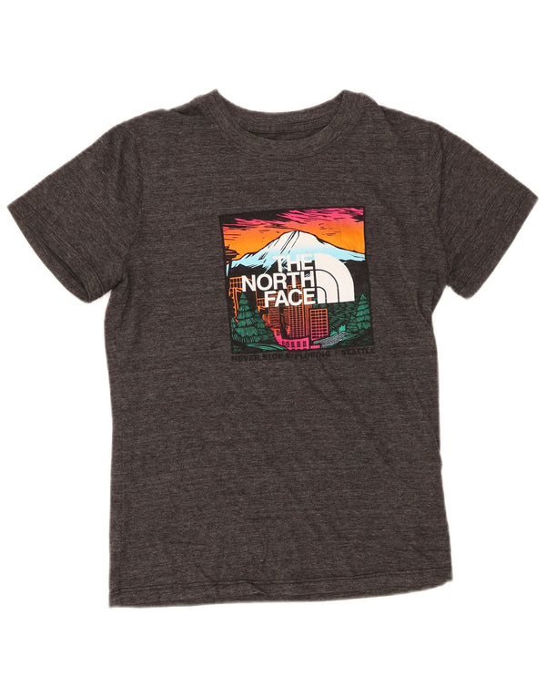 The North Face T-shirt graphique pour femme UK 12 Gris moyen moucheté