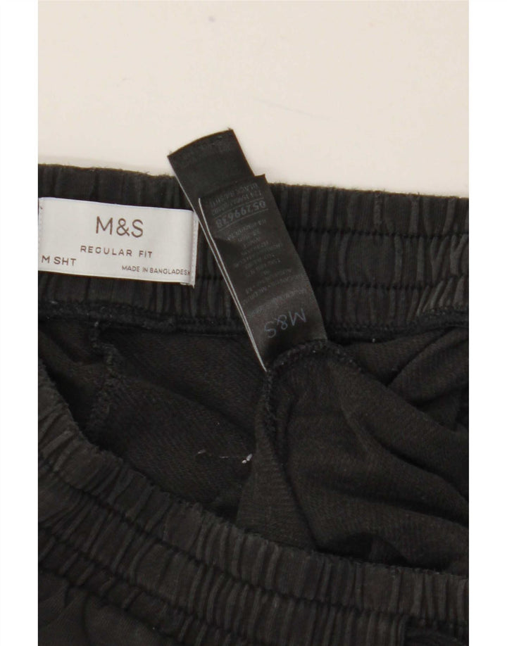 Marks & Spencer Pantalon de Survêtement Regular Fit Homme Noir Moyen Coton
