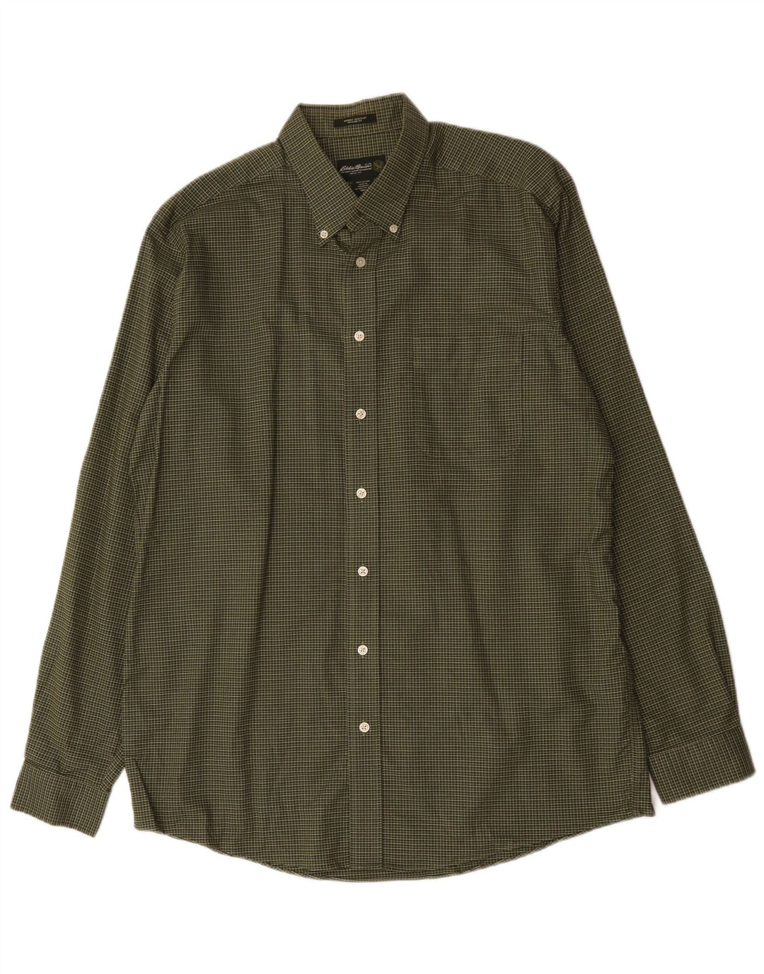 EDDIE BAUER Chemise coupe décontractée pour homme en coton à carreaux verts