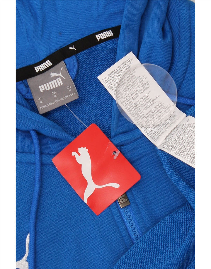 Puma Sweat à Capuche Zippé Homme Bleu Moyen Coton